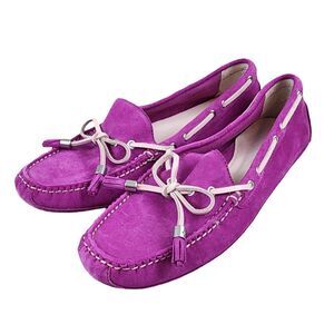 Cole Haan Garnet II Driving Moccasins Women’s Size 8 Fuchsia Purple Suede Flats